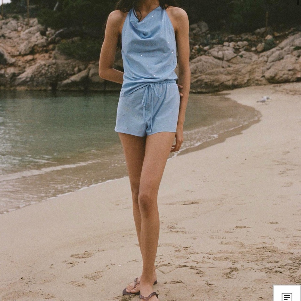 Mango Light Blue Rhinstone Matching Set - Picture 3 of 4